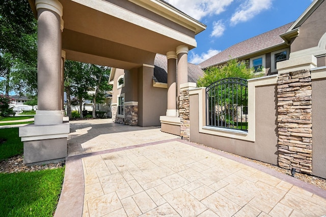 42 Lake Sterling Gate Dr, Spring, TX 77379 - view of patio / terrace with a gate
