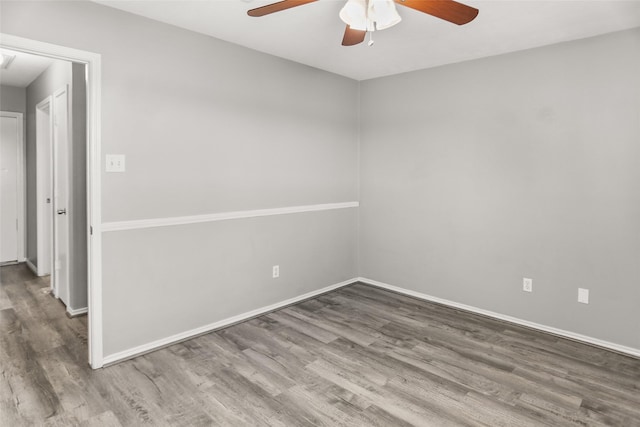 3445 Van Ness Dr, Alvin, TX 77511 - unfurnished room featuring ceiling fan and wood finished floors