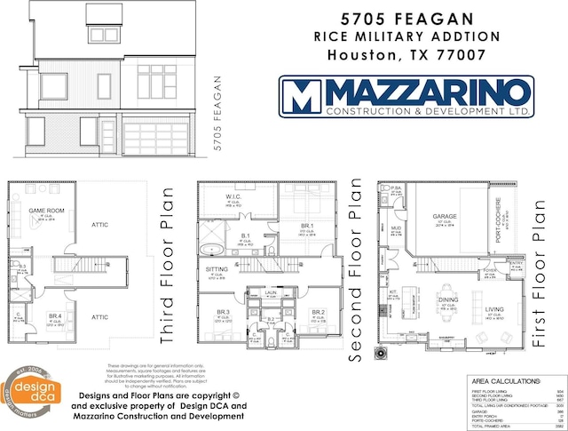 5705 Feagan St, Houston, TX 77007 - view of home floor plan
