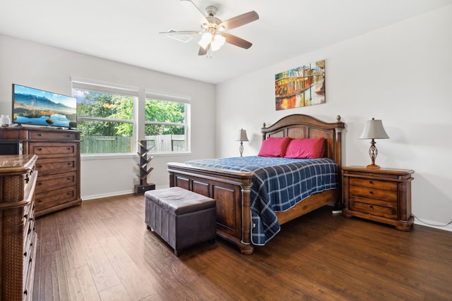 11134 Sun River Falls Dr, Humble, TX 77396 - bedroom featuring wood finished floors and a ceiling fan