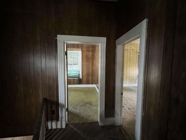 1511 37th St, Galveston, TX 77550 - hallway with wood walls