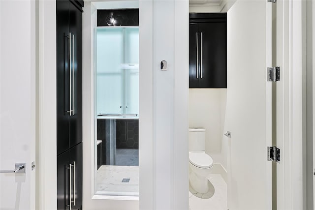 2425 E Seaside Dr, Galveston, TX 77550 - bathroom with toilet and a stall shower