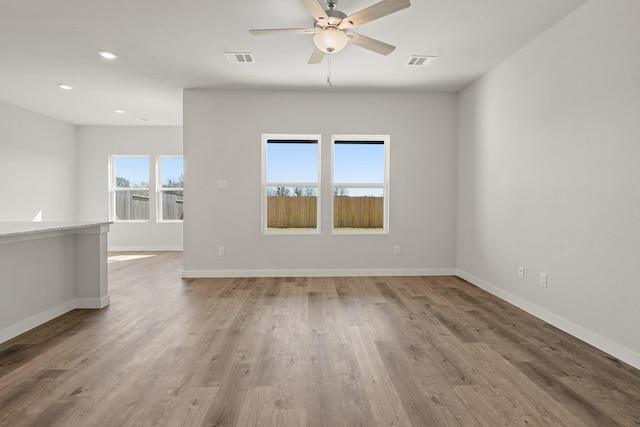 105 Bayou Bend Ct, Angleton, TX 77515 - unfurnished room featuring wood finished floors, recessed lighting, and ceiling fan