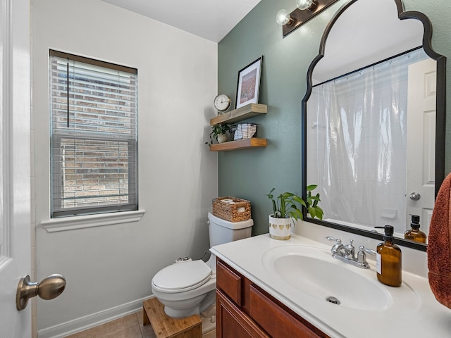 13022 Echo Landing Dr, Houston, TX 77070 - full bathroom with vanity, tile patterned flooring, and a shower with shower curtain