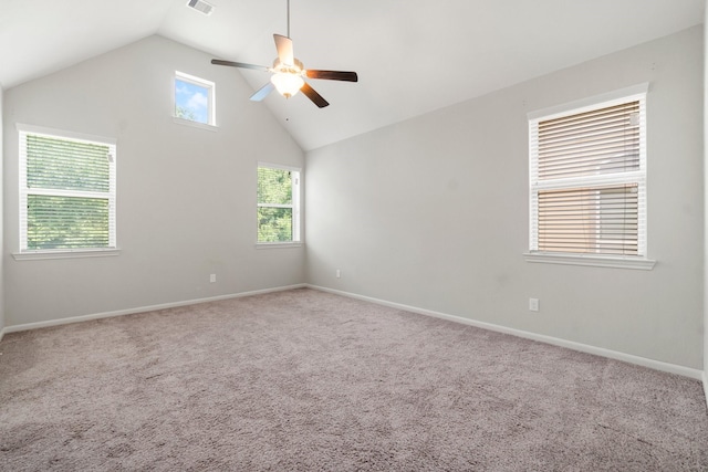 134 Biltmore Loop, Montgomery, TX 77316 - carpeted empty room featuring ceiling fan and lofted ceiling