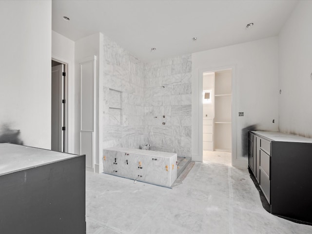 1718 White Oak Dr, Houston, TX 77009 - full bathroom with a bathtub, a shower, and a closet