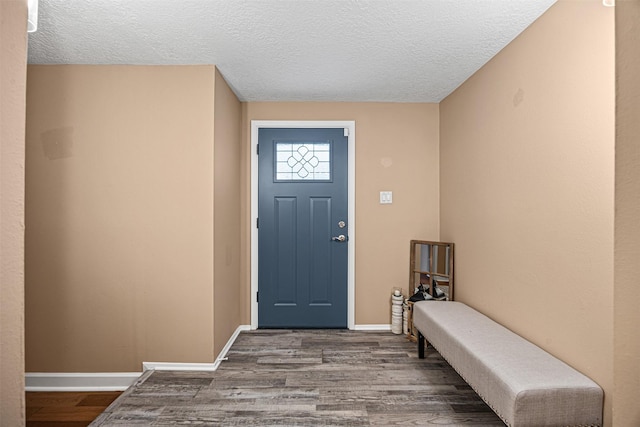 5406 Hazel St, Baytown, TX 77521 - entrance foyer featuring a textured ceiling and wood finished floors