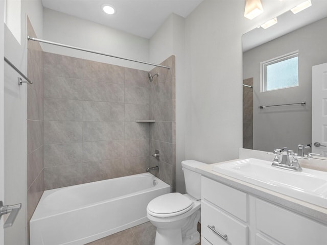 14939 Clover Meadow Ln, Montgomery, TX 77316 - full bath featuring vanity, shower / tub combination, and tile patterned floors