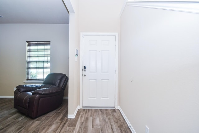 8218 Polaris Point Ln, Cypress, TX 77433 - entrance foyer featuring dark wood finished floors
