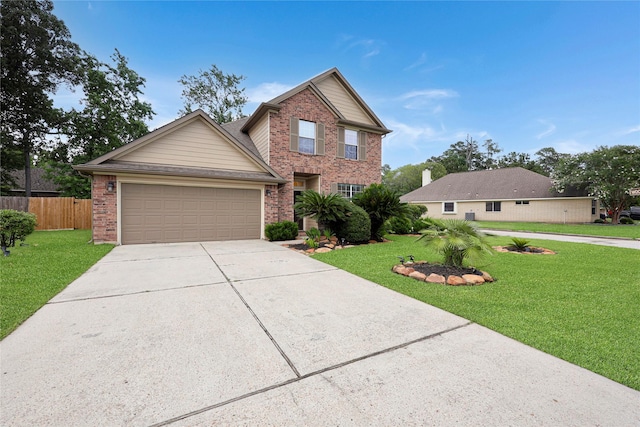 2818 Lake Forest Dr, Montgomery, TX 77356 - traditional-style house with brick siding, driveway, and an attached garage