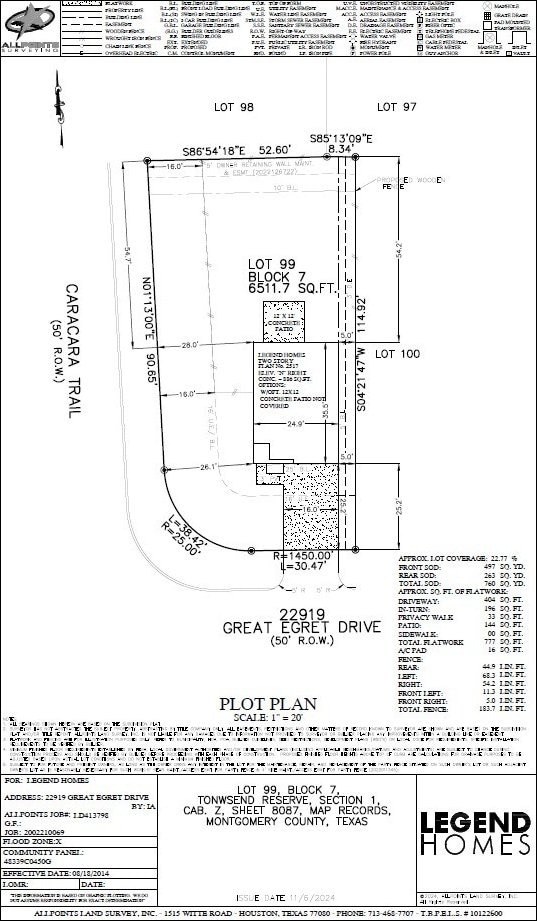 22919 Great Egret Dr, Splendora, TX 77372 - survey map / technical document