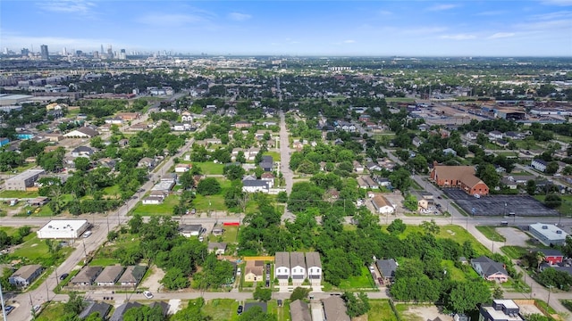 2015 Brackenridge St Unit B, Houston, TX 77026 - aerial view of property and surrounding area with nearby urban area