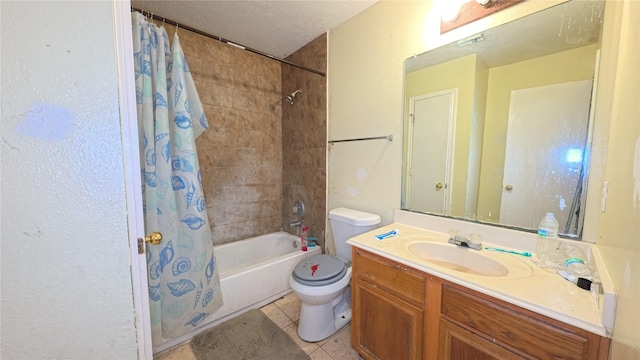 20930 Vista Trace Dr, Houston, TX 77073 - bathroom with vanity, shower / bath combo with shower curtain, and tile patterned flooring