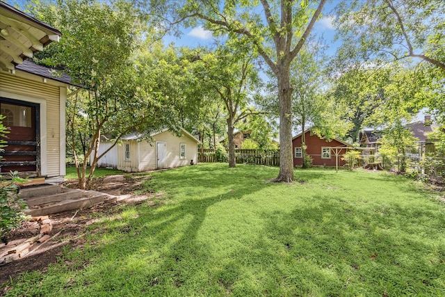 1407 S Baylor St, Brenham, TX 77833 - view of yard featuring an outbuilding