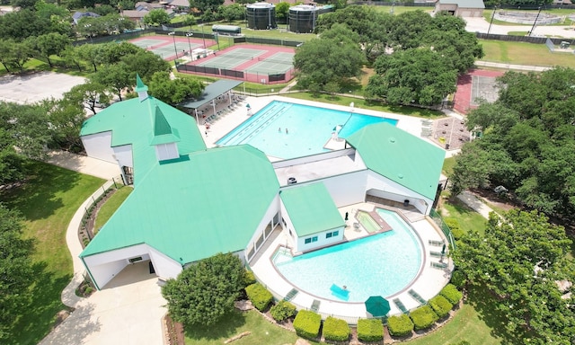 9803 Haverdown Dr, Houston, TX 77065 - aerial view of a pool