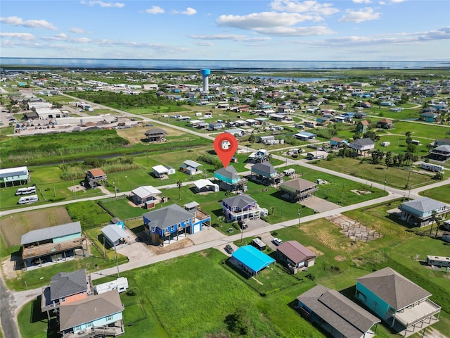 1790 Catfish Ln, Crystal Beach, TX 77650 - aerial overview of property's location with a nearby body of water and nearby suburban area