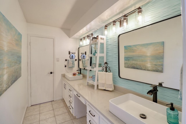 16322 Clearcrest Dr, Houston, TX 77059 - full bath featuring double vanity and tile patterned floors