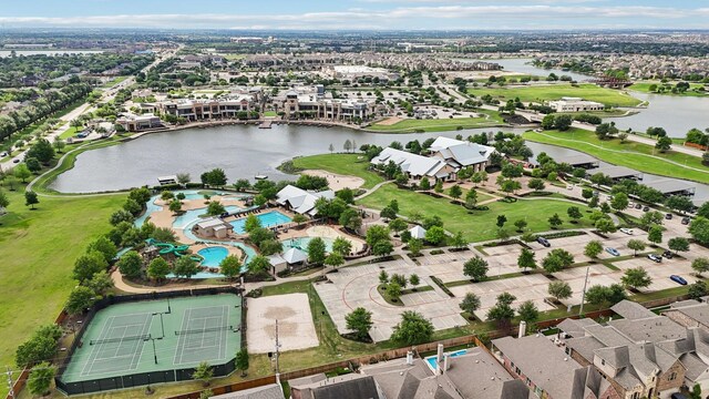 18314 Pedernales Springs Dr, Cypress, TX 77433 - aerial overview of property's location with a nearby body of water and nearby suburban area