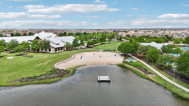 18314 Pedernales Springs Dr, Cypress, TX 77433 - aerial view of residential area featuring a large body of water