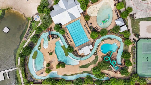 18314 Pedernales Springs Dr, Cypress, TX 77433 - drone / aerial view of a pool area