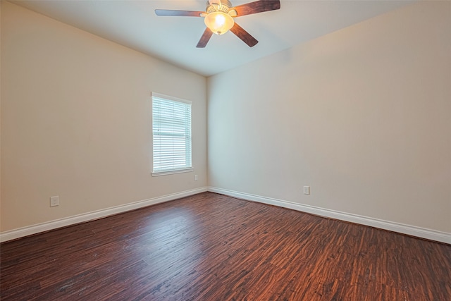 10022 Foggy Riv, Missouri City, TX 77459 - unfurnished room featuring dark wood-type flooring and a ceiling fan