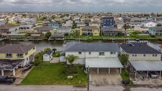 253 Barracuda St, Bayou Vista, TX 77563 - aerial perspective of suburban area featuring a nearby body of water