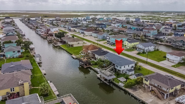 253 Barracuda St, Bayou Vista, TX 77563 - aerial perspective of suburban area with a nearby body of water