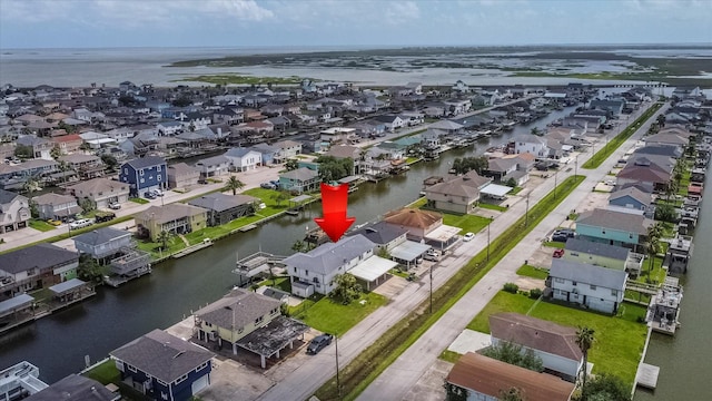 253 Barracuda St, Bayou Vista, TX 77563 - aerial view of residential area with a large body of water
