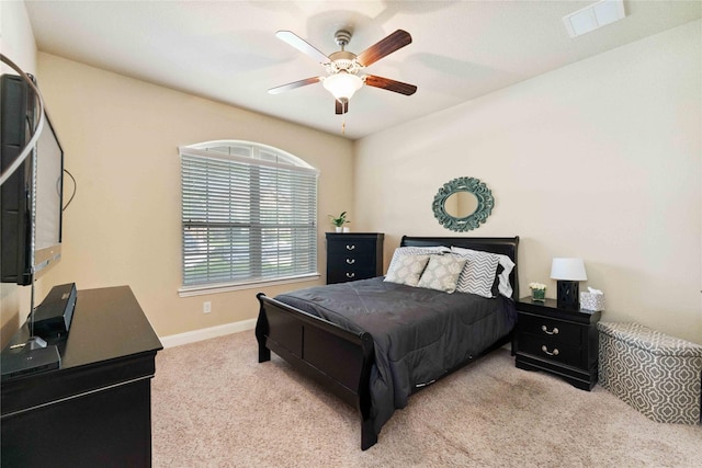 17522 Mineral Bluff Ln, Humble, TX 77346 - carpeted bedroom featuring baseboards and a ceiling fan