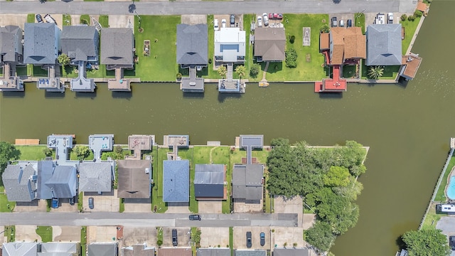 38 N Flamingo St, La Marque, TX 77568 - aerial overview of property's location featuring nearby suburban area and a large body of water