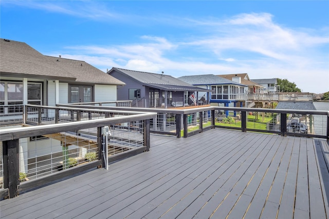 38 N Flamingo St, La Marque, TX 77568 - wooden deck with a residential view