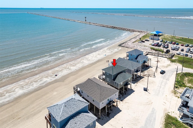 1314 Seashell Dr, Surfside Beach, TX 77541 - bird's eye view of expansive beach