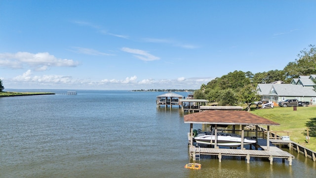 527 Caney Creek Dr, Livingston, TX 77351 - dock area with boat lift and a water view