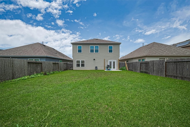 3638 Bright Moon Ct, Katy, TX 77449 - rear view of property featuring a fenced backyard and french doors