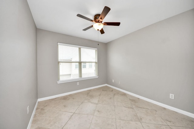 2214 Naomi St, Houston, TX 77054 - empty room featuring light tile patterned flooring and ceiling fan
