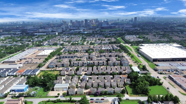 2214 Naomi St, Houston, TX 77054 - aerial view of property and surrounding area with nearby urban area
