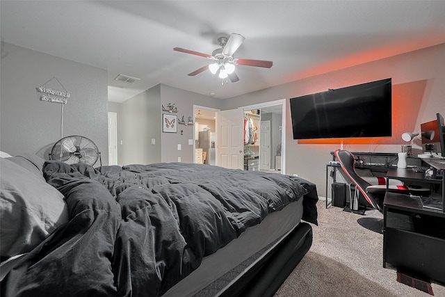 1725 County Road 244e, Brazoria, TX 77422 - bedroom featuring carpet floors and ceiling fan