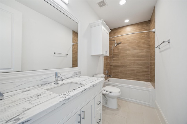 2509 Dorrington Blvd Unit B, Houston, TX 77030 - full bath featuring vanity, recessed lighting, tub / shower combination, and tile patterned flooring
