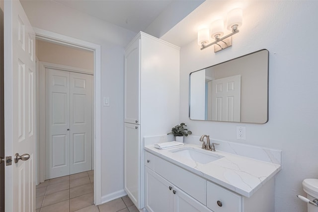 3810 Marlin Ln, La Porte, TX 77571 - bathroom featuring vanity and tile patterned floors