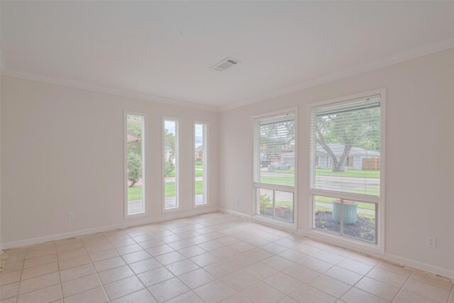 3810 Marlin Ln, La Porte, TX 77571 - unfurnished room with crown molding and light tile patterned flooring