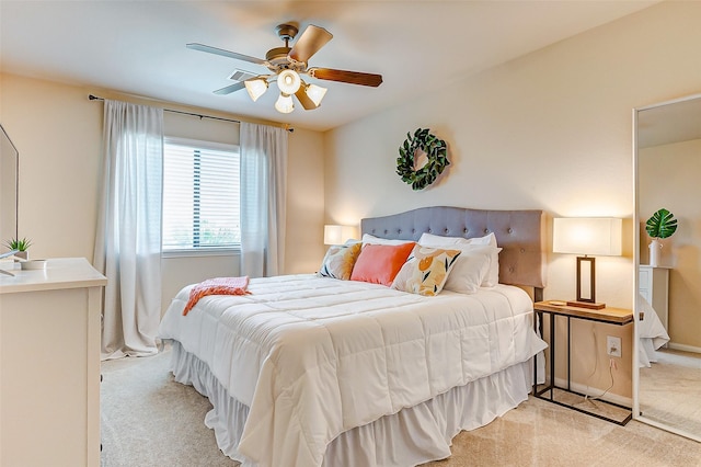 20910 Cordell Landing Dr, Richmond, TX 77407 - bedroom featuring light colored carpet and ceiling fan