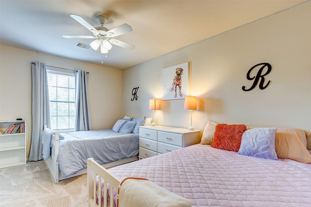 20910 Cordell Landing Dr, Richmond, TX 77407 - bedroom featuring light colored carpet and a ceiling fan