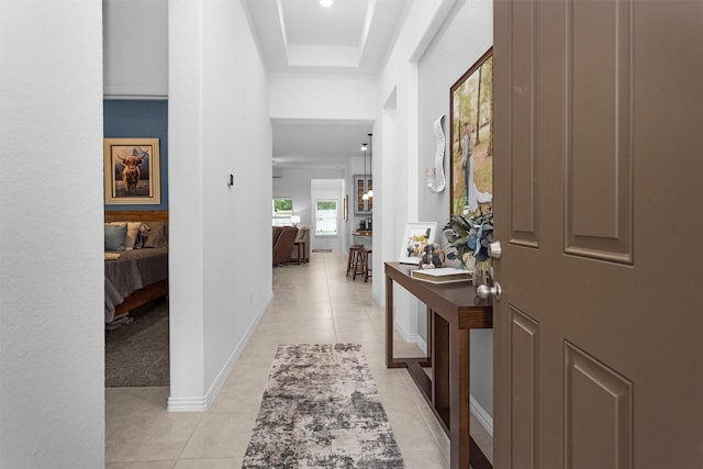 222 Speckled Woods Pl, Conroe, TX 77318 - entrance foyer featuring light tile patterned floors and baseboards
