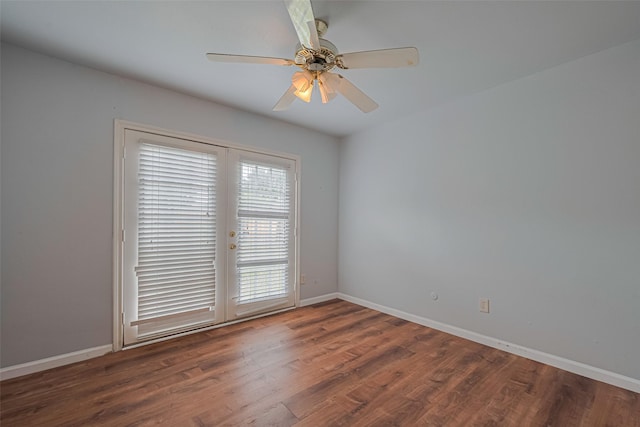 10815 Shawnbrook Dr, Houston, TX 77071 - empty room featuring wood finished floors and a ceiling fan