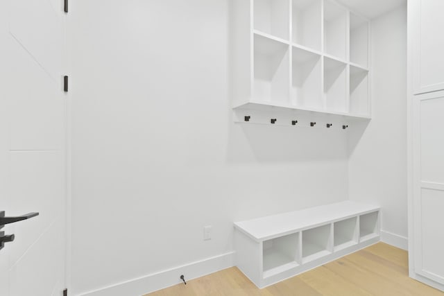 5115 Maple St, Houston, TX 77401 - mudroom featuring light wood finished floors and baseboards