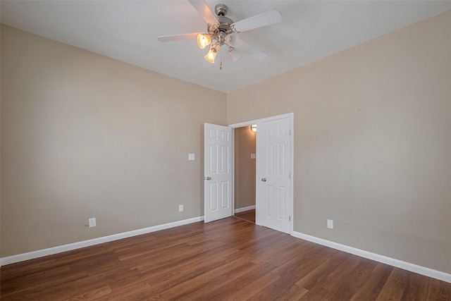 4519 N Main St, Houston, TX 77009 - empty room featuring wood finished floors and a ceiling fan