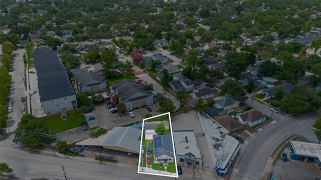 4519 N Main St, Houston, TX 77009 - aerial perspective of suburban area with property boundaries highlighted