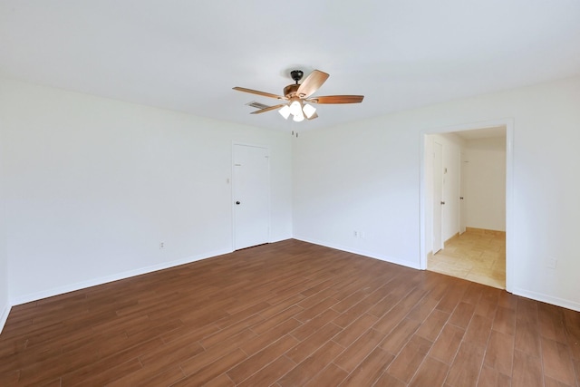 20031 Sunny Shores Dr, Humble, TX 77346 - empty room featuring wood finished floors and ceiling fan