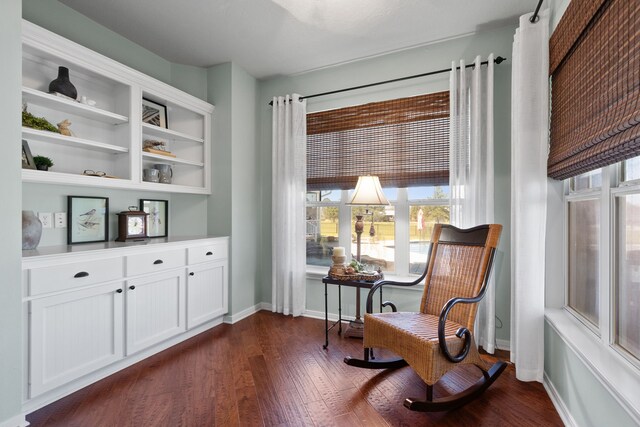 34210 Sanders Ranch Rd, Magnolia, TX 77355 - sitting room with dark wood-style flooring and baseboards
