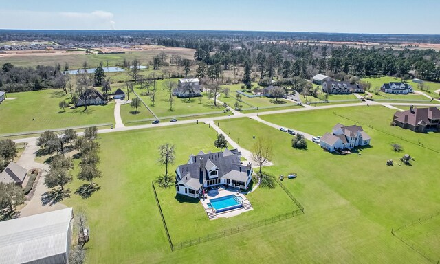 34210 Sanders Ranch Rd, Magnolia, TX 77355 - aerial view of a large body of water and a pool